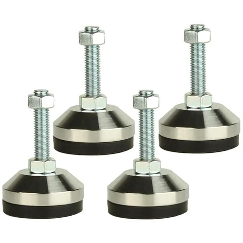 Heavy Duty Leg Levelers For Workbench Machine Or Cabinet 2.36 Inch Base Diameter With Anti Skid Pads Adjustable Feet Levelers M12 Thread