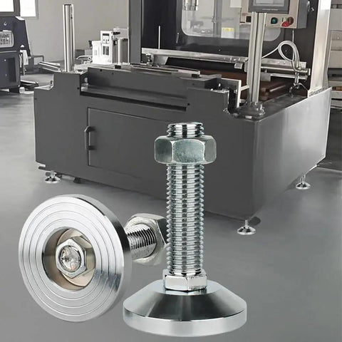 Beefy Heavy Duty Leveler Leg Set With 3.15 Dia Base And M24 Thread 6600 Lb Capacity for workbenches machines cabinets two pack