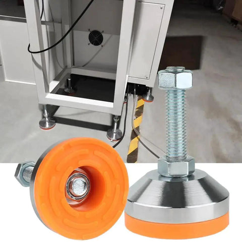 Beefy Heavy Duty Leveling Feet Set For Workbench Machine And Cabinet Use With 2.36 Inch Base Diameter M12 Thread 1300 Lb Per Foot