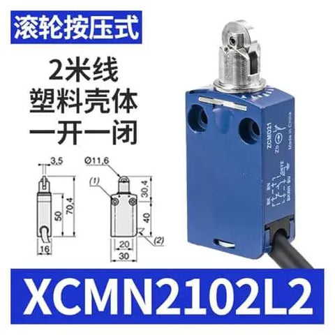 Molded Waterproof Limit Switch With Wire 2 Meter Cable XCMN2102L1 ZCMD21 ZCE02 Plastic Casing, industrial sensor diagram