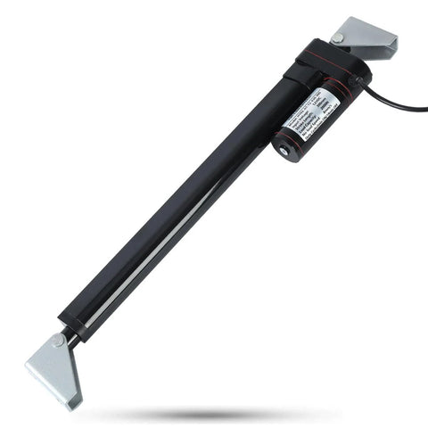 KM-LINEARTECH 10-inch DC12V electric linear actuator with mounting brackets, black body, IP65