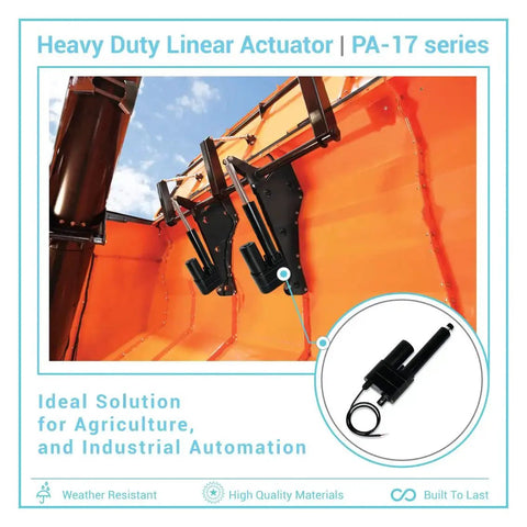 Beefy 12V High Force Linear Actuator With 6 Inch Stroke Delivers Up To 2000 Lbs Push Pull And IP65 Protection installed on machinery