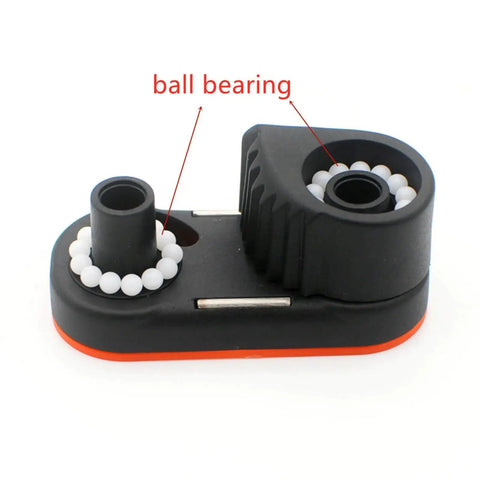 WEISUYUUS nylon rope clamp cleat for marine use; black plastic base with white ball bearings and quick-release