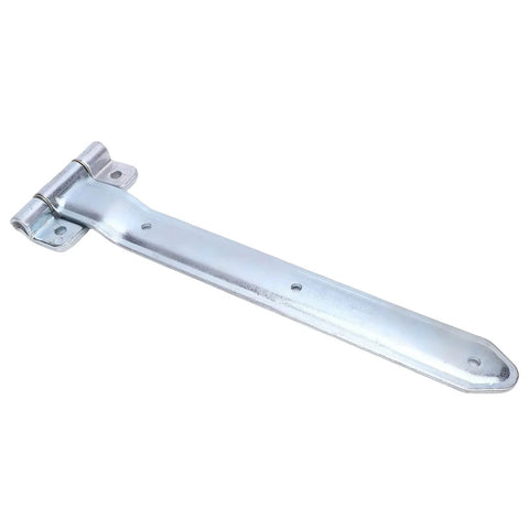 Heavy Duty Trailer Hinge Strap Offset Bent Metal For Enclosed Cargo Utility RV Doors 16Inch Durable Construction, side view