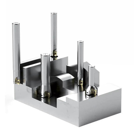Carbide Milling Inserts For Shoulder Milling P M K Materials Heavy Duty AP Insert With Radius 0.8mm Inner Width 9.3mm Length 17.15mm