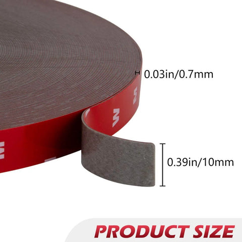 Heavy Duty Double Sided Mounting Tape 108 Ft Waterproof Foam Adhesive for LED Strips and Home Office Decor 0.39 Inch Wide