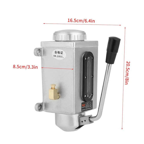 Heavy Duty Lubricating Oil Pump For Lathe And Milling Machines Double Port Manual Oil Oiler With Metal Body Leak Proof Seals