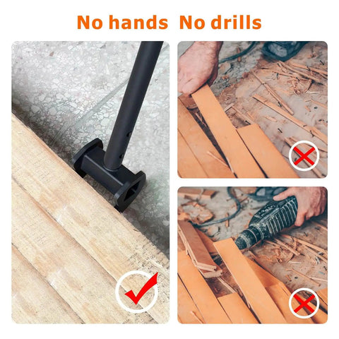 Heavy Duty Pallet Buster Tool for Fast Deck Removal and Pallet Breaking Beast Pallet Breaker in use without handle