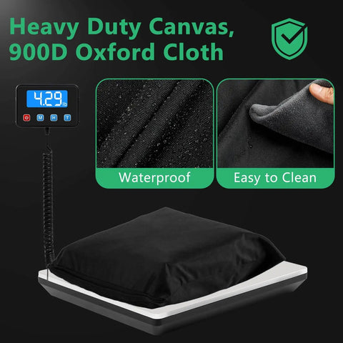 Zipper Pallet Cover 900D Heavy Duty Waterproof Pallet Cover Fits Large Pallets Up To 49.2 In By 41.33 In By 49.21 In shown on scale