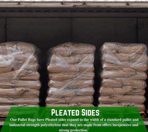 Pallet Cover Bags 50 Pack Heavy Duty Clear 3 Mil Polyethylene For Outdoor Storage And Weather Protection 55 X 53 X 75 In Size