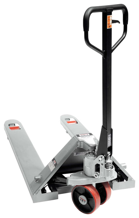 Heavy Duty Pallet Jack With 8000 Lb Capacity, 27 X 48 Inch Forks, Model JTX-2748B, Features Overload Protection, by Jet