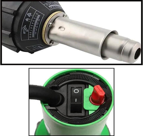 Heavy Duty 1600W Hot Air Plastic Welding Kit For PVC And Vinyl Repairs with Pro Grade Handheld Welder Nozzle and Power Switch