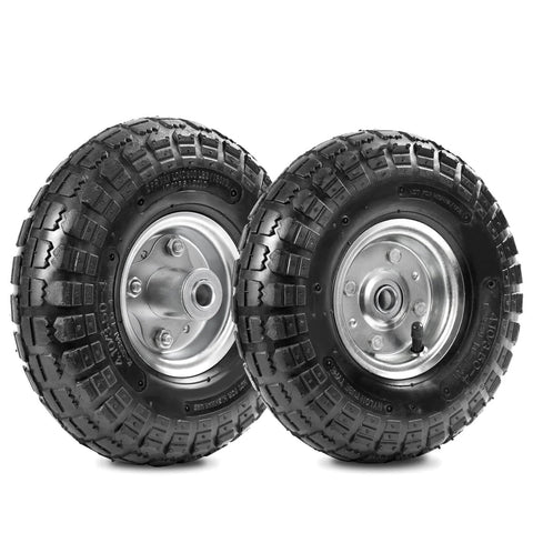 10" heavy-duty replacement tires, 4.10/3.50-4" for gorilla carts, hand trucks, generators, lawn mowers & garden wagons - pneumatic tires 2 pack