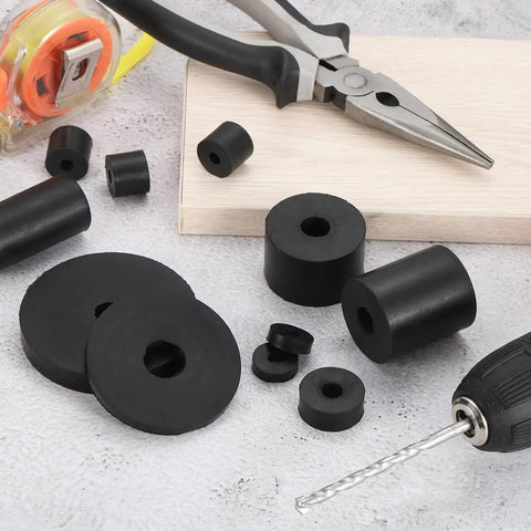 Heavy Duty Rubber Spacers 1 Inch OD By Three Eighths Inch ID By Three Sixteenths Inch Thick 18 Pack Anti Vibration Flat Washers