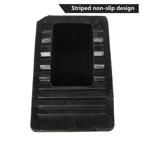 Heavy Duty Rubber Wheel Chocks 4 Pack For Trailers And RVs Ideal For Cars Travel Trailers Trucks And ATVs 6.3 X 4 X 4 Inches UV And Oil Resistant All Weather Black Chocks By CertBuy showing striped non-slip design