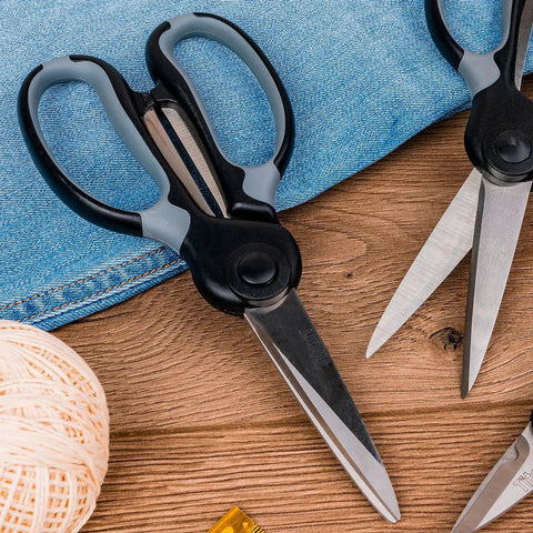Industrial Grade Heavy Duty Scissors Multipurpose Shears For Sewing And Crafting With Stainless Steel Blades And Comfortable Handles