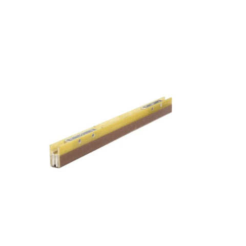 Seal bar assembly for Vacmaster VP320 chamber sealer; yellow bar with metal ends, side view