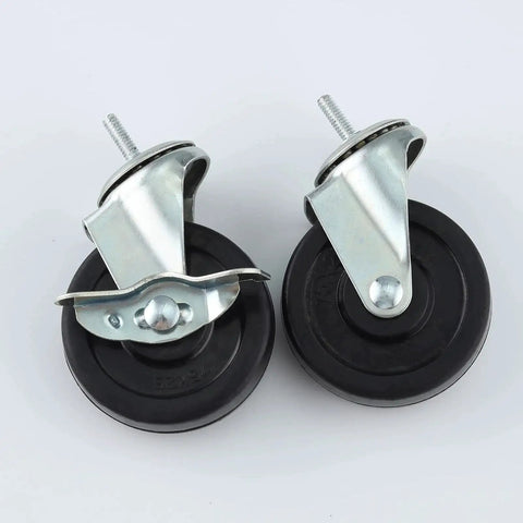 Heavy Duty Shelf Caster Wheels Set Of Four For Wire Shelving With Stem Size One Quarter By Twenty Thread And Smooth Rolling Wheels