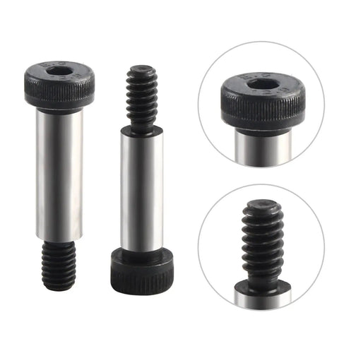 Six Piece Beefy Heavy Duty Alloy Steel Shoulder Bolt Set One Quarter Inch Shoulder Diameter And Three Quarter Inch Shoulder Length