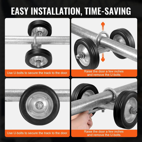 Sliding Gate Kit 6 Inch Rolling Gate Hardware Kit Universal Sliding Gate Rollers Track Wheels Corrosion Resistant