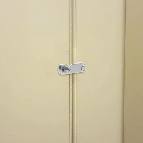 Boat door latch made of stainless steel with swivel padlock eye, 75x25mm for marine outdoor use