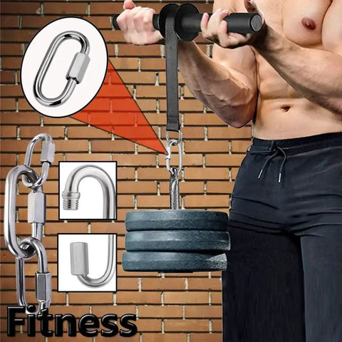 Heavy Duty Quick Link 304 Stainless Steel D Shape Locking Carabiner shown in fitness weight lifting setup, 10 Pack M6