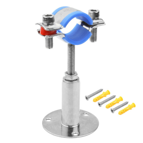 YIDU69Q 4-pack 304 stainless steel wall/ceiling pipe supports for 1 in pipe, adjustable brackets with base flange