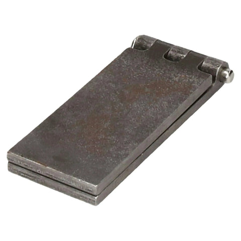Industrial Steel Butt Hinge, Extra Heavy Duty, 5mm Thick, 270 Degree Opening, Gray, shown in closed position