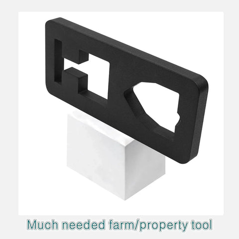 Heavy Duty T Post Puller 13.3mm Thick Steel For Pulling T Posts Using Chains S Hooks Jacks And Tractor Buckets on display stand