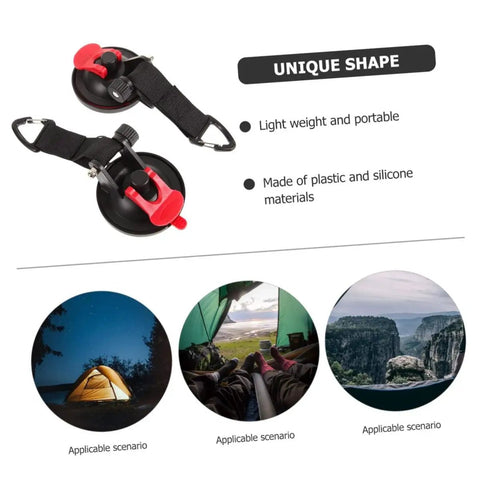 Heavy Duty Suction Cup Hooks For Outdoor Use Car Tent Mounts Waterproof Vacuum Hangers for Camping Windows and Doors