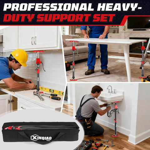 ✝️ Cabinet Jacks for Installing Cabinets, Heavy Duty Third Hand Tools Adjustable Support Pole from 18.5 in to 29.5 in, 2 PCS