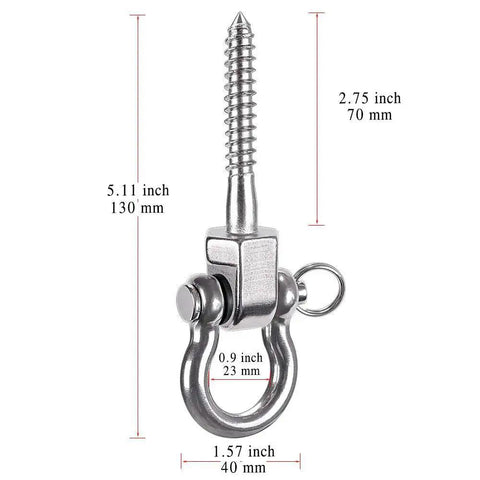 Dimensions of Heavy Duty Swing Hangers Stainless Steel 2 Pack 1800 Lb Capacity Indoor Outdoor