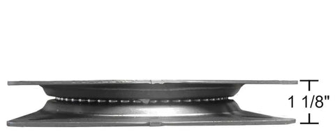 Side view of Heavy Duty Bar Stool Swivel Plate With Memory Spring Return, 6.75 Inch Square Flat Mechanism by Trendler Inc