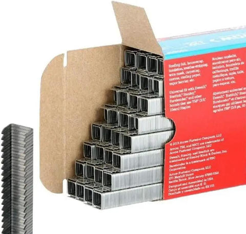Heavy Duty T50 Staples for Upholstery and Construction, Three Eighths Inch Leg and Three Eighths Inch Crown, 5000 Pieces Pack