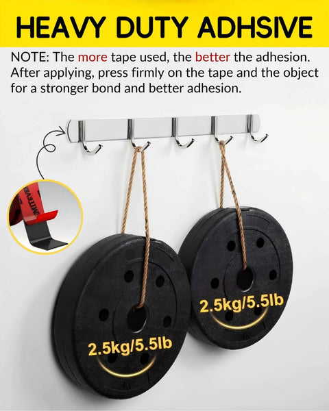 Heavy Duty Double Sided Tape With Acrylic Foam Mounting Tape 1 Inch By 16.4 Feet Waterproof And Strong Two Sided Adhesive for holding weights on a wall hook.