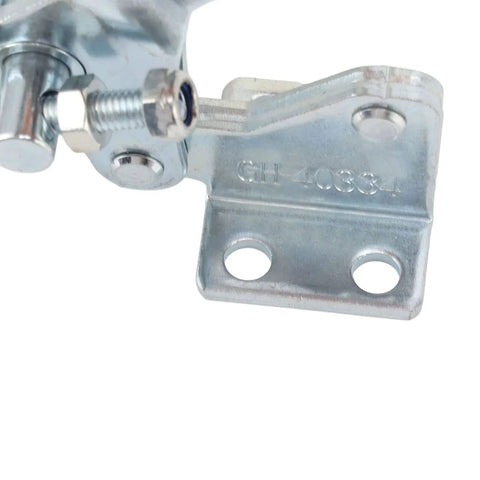 Side view of Heavy Duty Toggle Clamp Latch With 90 Degree Adjustable Pull And Quick Release Hasp For Secure Fastening On Smokers.