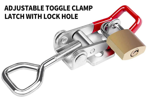 Heavy Duty Toggle Latch Clamp 4002 with Lock Hole and Red Handle
