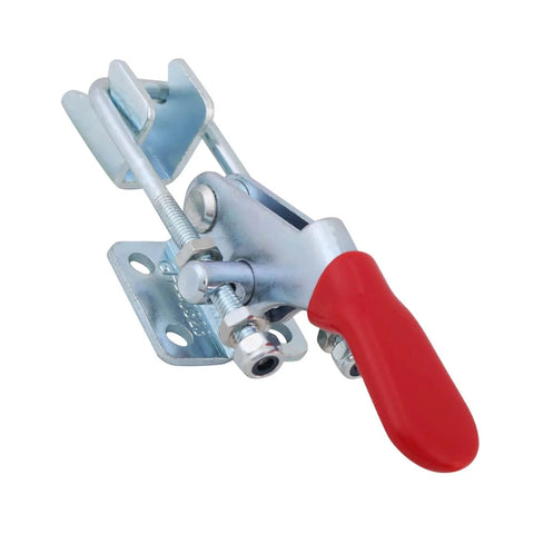 Heavy Duty Toggle Clamps 163kg Holding Capacity Latch Type Metal Clamps side view with red handle