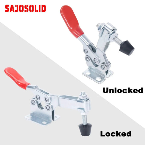 Heavy Duty Hold Down Toggle Clamp For Woodworking And Metalworking 500 Lb Capacity With Quick Release Antislip 225D by Sajosolid