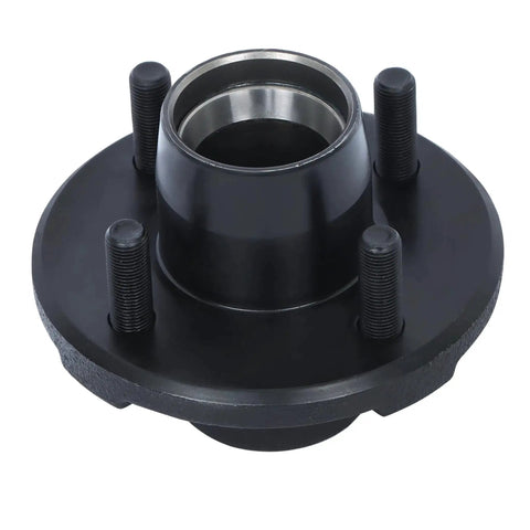 Heavy Duty Eight Set Four On Four Trailer Hub Kit With BT8 Spindle And Seven Piece Bearing Kit for 2000 Pound Axles, front view