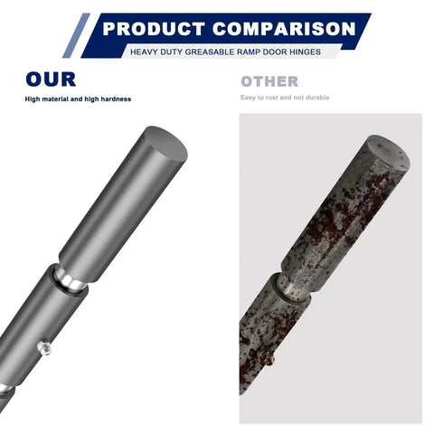 Product comparison of 4 Pack Weld On Trailer Ramp Hinge 10 Inch Heavy Duty Weldable Steel Ramp Hinge For Gate Door Truck Car And Trailer Applications Greasable Design For Smooth Operation And Long Lasting Performance Nautykiks