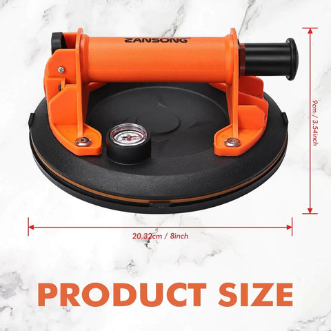 Heavy Duty Vacuum Suction Cup Lifter For Glass And Large Appliances Like Air Conditioners Refrigerators And Washing Machines With Pressure Gauge Product Size