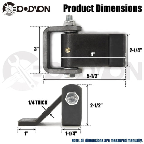 Product dimensions for Weld On Trailer Hinges With Grease Fitting Short Leaf Heavy Duty Dump Trailer Hinges For Truck Trailer Doors Six Pack