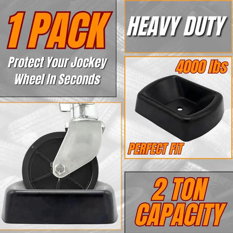 Jack Wheel Chock Dock Block Fits 6 Inch Caster Wheels Heavy Duty Reinforced Rubber Stabilizer Prevents Rolling