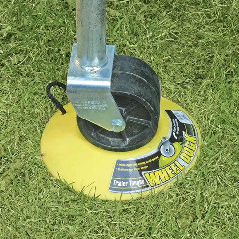 Heavy Duty Wheel Dock for Trailers and RVs With Rope Handle Keeps Trailer Tongue Wheel From Sinking in Dirt or Mud