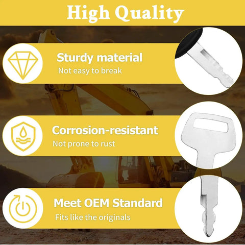 High quality highlights of Bulk 25 Piece Heavy Equipment Master Key Set with sturdy, corrosion-resistant keys for excavators and tractors