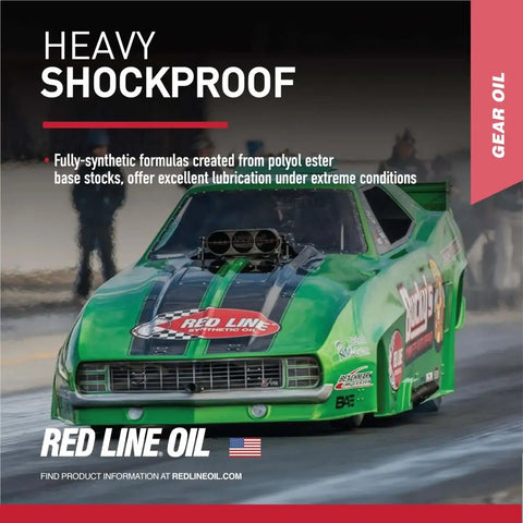 Race car promoting Heavy Shockproof Gear Oil for Differentials Fully Synthetic Polyol Ester Formula Extends Drain Intervals