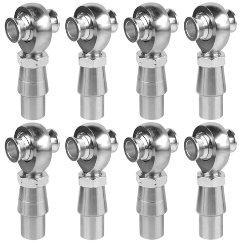3/4 Heim Joint Rod End Kit with Right and Left Hand Threads, .750 Chromoly Panhard Joints Set, eight pieces displayed
