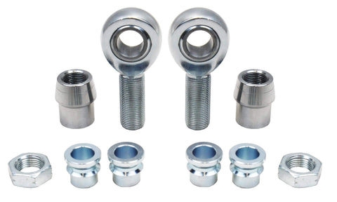 3/4 Heim Joint Rod End Kit with Right & Left Hand Threads, 750 Bore Chromoly Panhard Setup, Includes Jam Nuts, Tube Bungs & High Misalignment Spacers