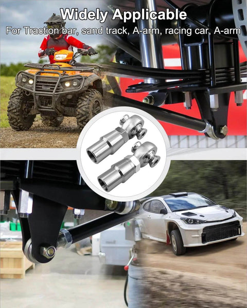 7/8 x 7/8-14 Heim Joint Rod End Kit with RH & LH Threads, Chromoly Steering for off-road vehicles and racing cars, includes spacers